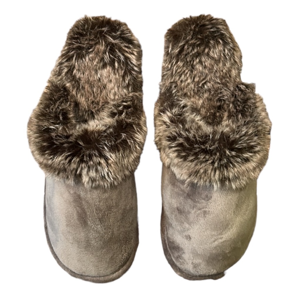 NWT Restoration Hardware LUXE FAUX FUR SLIPPERS L/XL - Picture 5 of 6